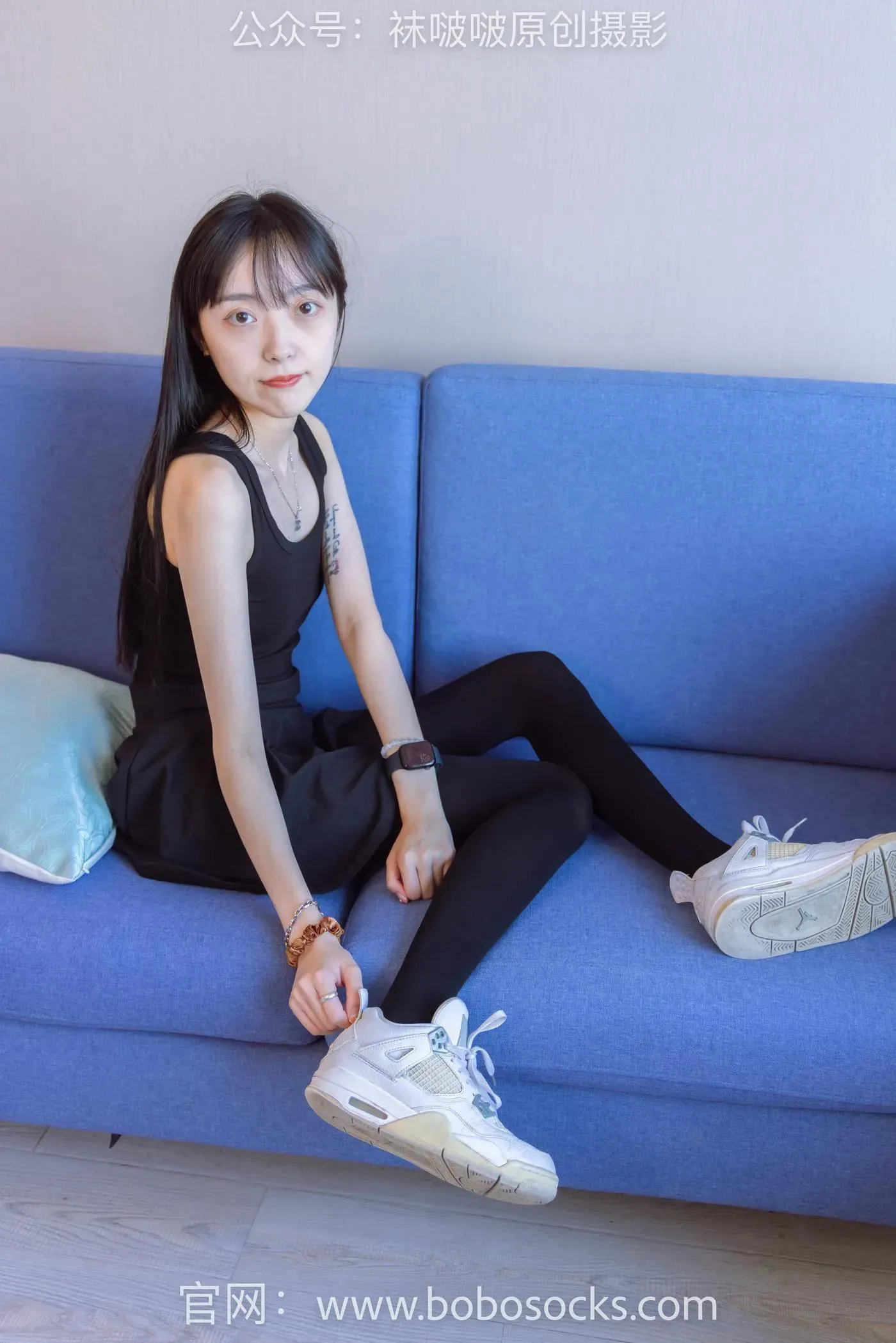 [BoBoSocks袜啵啵]NO.130 稚予-两双穿脏篮球鞋、厚黑丝 [145P]插图4